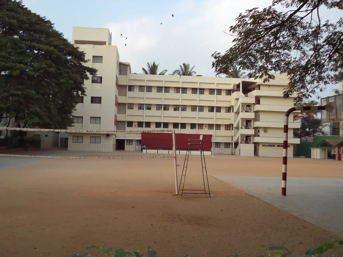 Main building and grounds at National Public School Indiranagar.